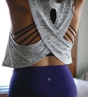 Lululemon Fast as Light Tank Space Dye Camo White Silver Fox Keyhole Back